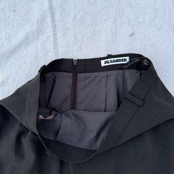 Jil Sander Made in Italy Suit Size 36 / Skirt Size 38 Wool Set Dress Black - Picture 14 of 16